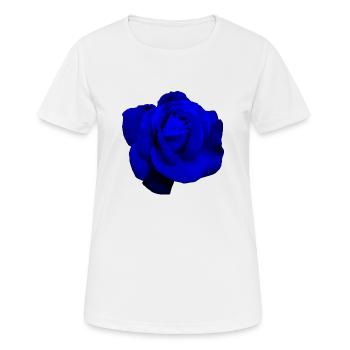 Rose bleue - T-shirt respirant Femme - blanc - Devant - AI Model Female 172 dark (172cm)