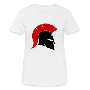 Spartaner - Frauen T-Shirt atmungsaktiv - Weiß - Vorne - AI Model Female 172 dark (172cm)