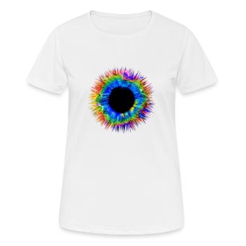 Iris Eye Spike Colorful Art - Women's Breathable T-Shirt - white - Front - AI Model Female 172 dark (172cm)