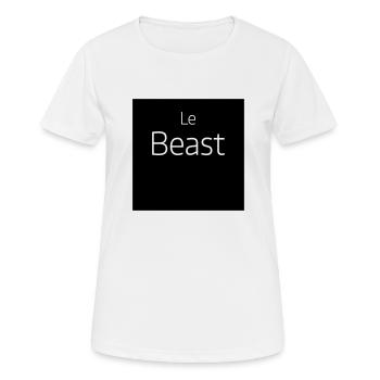 Le respiration la bête instruction de type bête - T-shirt respirant Femme - blanc - Devant - AI Model Female 172 dark (172cm)