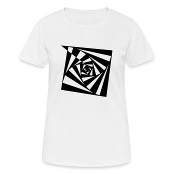 Spiral Tribe psychedelische Illusion - Frauen T-Shirt atmungsaktiv - Weiß - Vorne - AI Model Female 172 dark (172cm)