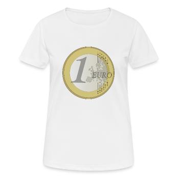 1 euro - T-shirt respirant Femme - blanc - Devant - AI Model Female 172 dark (172cm)