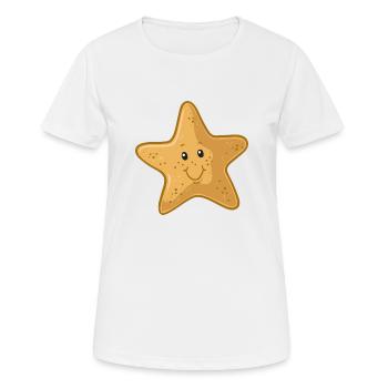 Seestern - Frauen T-Shirt atmungsaktiv - Weiß - Vorne - AI Model Female 172 dark (172cm)