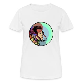 Tattooed woman with dragon - Women's Breathable T-Shirt - white - Front - AI Model Female 172 dark (172cm)