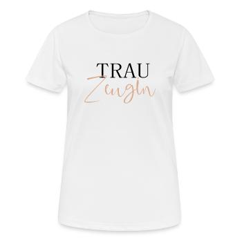 Trauzeugin - Frauen T-Shirt atmungsaktiv - Weiß - Vorne - AI Model Female 172 dark (172cm)