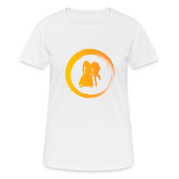 Sporty Hobby Leidenschaft Rodeln - Frauen T-Shirt atmungsaktiv - Weiß - Vorne - AI Model Female 172 dark (172cm)