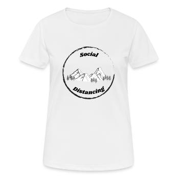 Social Distancing Naturliebe Jagd Tierliebe - Frauen T-Shirt atmungsaktiv - Weiß - Vorne - AI Model Female 172 dark (172cm)