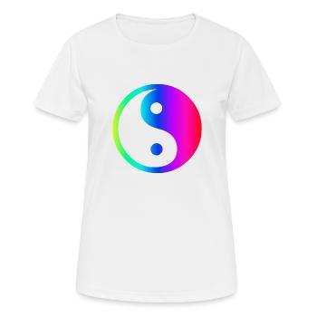 Rainbow Ying Yang - Women's Breathable T-Shirt - white - Front - AI Model Female 172 dark (172cm)