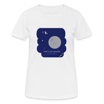 Mima - das ist kein Mond - Frauen T-Shirt atmungsaktiv - Weiß - Vorne - AI Model Female 172 dark (172cm)