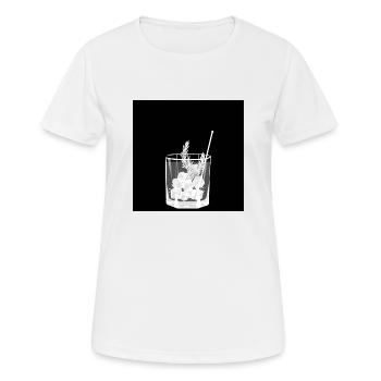 Petit verre Gin and Tonic - Design - boisson d'été - T-shirt respirant Femme - blanc - Devant - AI Model Female 172 dark (172cm)