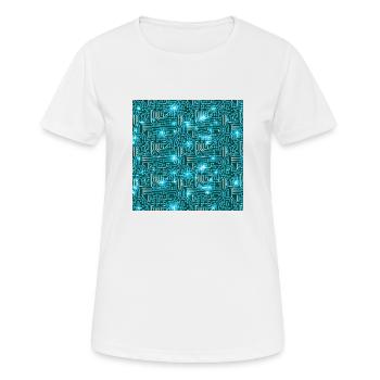 Platine - Frauen T-Shirt atmungsaktiv - Weiß - Vorne - AI Model Female 172 dark (172cm)