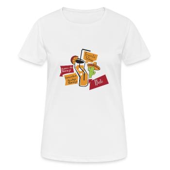 Tequila - Frauen T-Shirt atmungsaktiv - Weiß - Vorne - AI Model Female 172 dark (172cm)