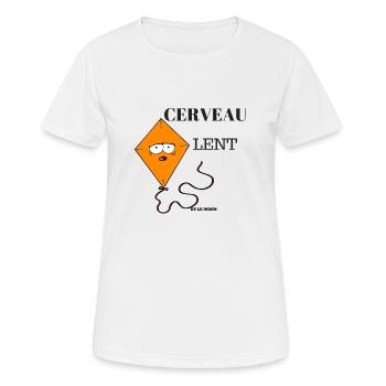 CERVEAU LENT - T-shirt respirant Femme - blanc - Devant - AI Model Female 172 dark (172cm)