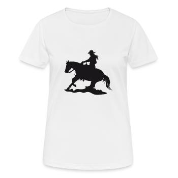 Sliding Stop - Frauen T-Shirt atmungsaktiv - Weiß - Vorne - AI Model Female 172 dark (172cm)