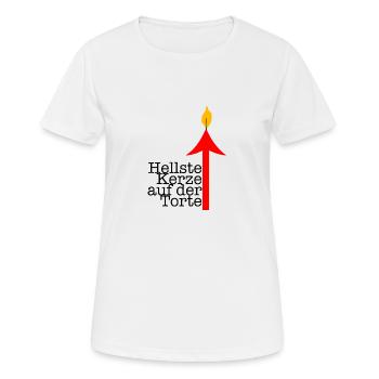 hellste kerze - Frauen T-Shirt atmungsaktiv - Weiß - Vorne - AI Model Female 172 dark (172cm)