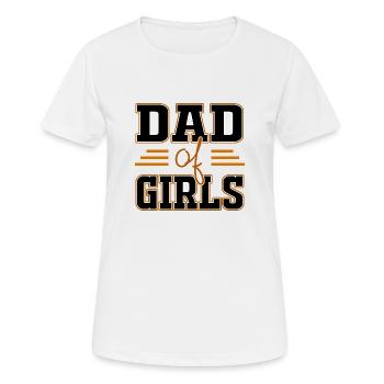 Papa filles - T-shirt respirant Femme - blanc - Devant - AI Model Female 172 dark (172cm)