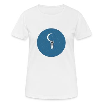 Astronaut - Women's Breathable T-Shirt - white - Front - AI Model Female 172 dark (172cm)