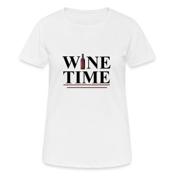 Heure du vin - T-shirt respirant Femme - blanc - Devant - AI Model Female 172 dark (172cm)