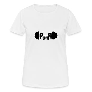 Pumper - Frauen T-Shirt atmungsaktiv - Weiß - Vorne - AI Model Female 172 dark (172cm)