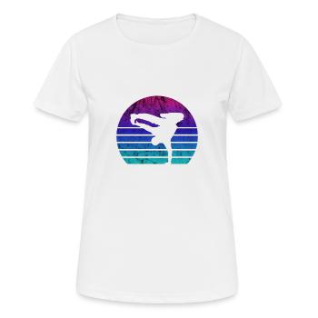 Breakdance Breakdancer Hip Hop Used Look Geschenk - Frauen T-Shirt atmungsaktiv - Weiß - Vorne - AI Model Female 172 dark (172cm)