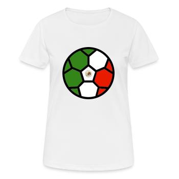  Drapeau Coupe du monde de Mexique - T-shirt respirant Femme - blanc - Devant - AI Model Female 172 dark (172cm)