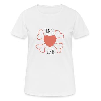 Hundeliebe - Frauen T-Shirt atmungsaktiv - Weiß - Vorne - AI Model Female 172 dark (172cm)