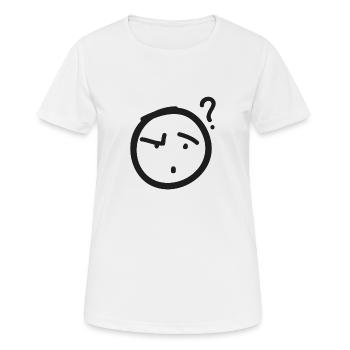 point d'interrogation - T-shirt respirant Femme - blanc - Devant - AI Model Female 172 dark (172cm)