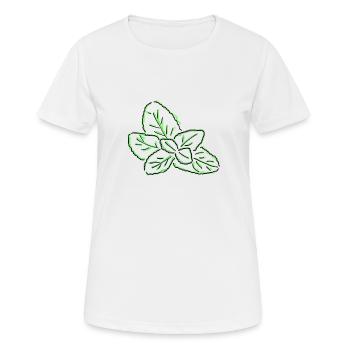 menthe poivrée - T-shirt respirant Femme - blanc - Devant - AI Model Female 172 dark (172cm)