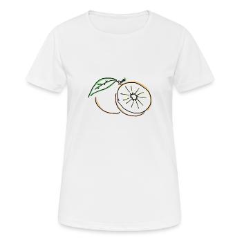 Orange - Frauen T-Shirt atmungsaktiv - Weiß - Vorne - AI Model Female 172 dark (172cm)