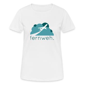 fernweh geschenk idee reisen - Frauen T-Shirt atmungsaktiv - Weiß - Vorne - AI Model Female 172 dark (172cm)