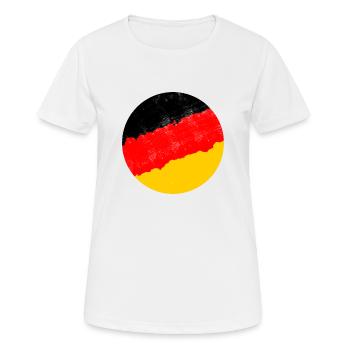 drapeau Allemagne - T-shirt respirant Femme - blanc - Devant - AI Model Female 172 dark (172cm)