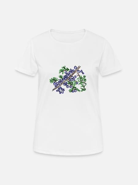 Wacholder - Frauen T-Shirt atmungsaktiv - Weiß