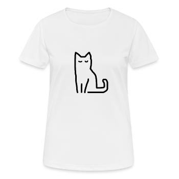 Cat Geschenkidee - Frauen T-Shirt atmungsaktiv - Weiß - Vorne - AI Model Female 172 dark (172cm)