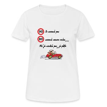 Treiber Treiber - Frauen T-Shirt atmungsaktiv - Weiß - Vorne - AI Model Female 172 dark (172cm)