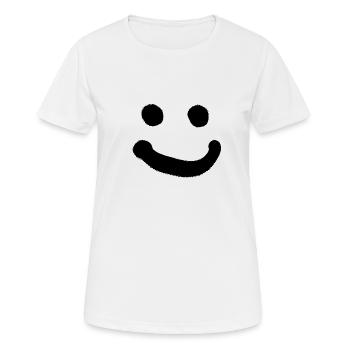 smiley - Frauen T-Shirt atmungsaktiv - Weiß - Vorne - AI Model Female 172 dark (172cm)