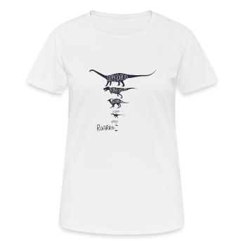dinosaur - Women's Breathable T-Shirt - white - Front - AI Model Female 172 dark (172cm)