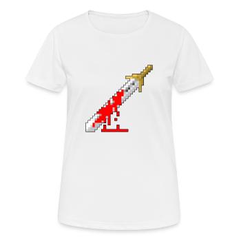 Rétro épée - sanglant - T-shirt respirant Femme - blanc - Devant - AI Model Female 172 dark (172cm)