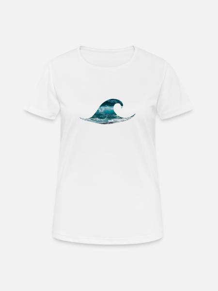 Wave ocean sea surfing - Women's Breathable T-Shirt - white