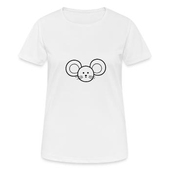 Mouse mouse - Women's Breathable T-Shirt - white - Front - AI Model Female 172 dark (172cm)