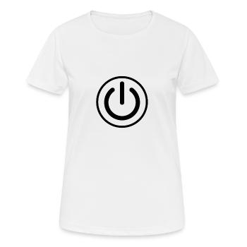 Bouton On Off - T-shirt respirant Femme - blanc - Devant - AI Model Female 172 dark (172cm)