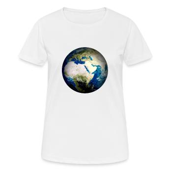 Planète Terre - T-shirt respirant Femme - blanc - Devant - AI Model Female 172 dark (172cm)