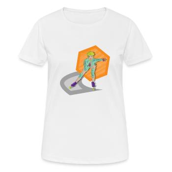 Freizeitsport skaten Skater Skaterin Roller Girl - Frauen T-Shirt atmungsaktiv - Weiß - Vorne - AI Model Female 172 dark (172cm)