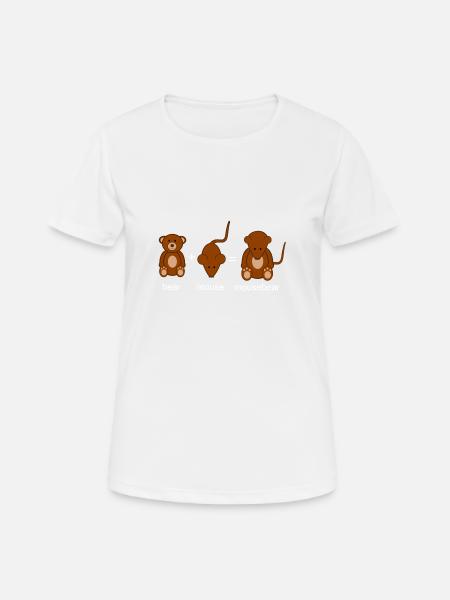 Mausebär - Frauen T-Shirt atmungsaktiv - Weiß