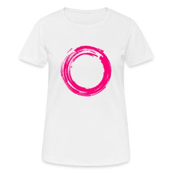 Soleil levant T-shirt Zen Motif de calligraphie - T-shirt respirant Femme - blanc - Devant - AI Model Female 172 dark (172cm)