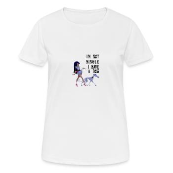 Conception de chien pour les propriétaires de chiens - T-shirt respirant Femme - blanc - Devant - AI Model Female 172 dark (172cm)