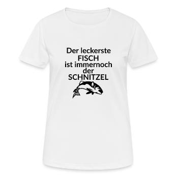 escalope poisson - T-shirt respirant Femme - blanc - Devant - AI Model Female 172 dark (172cm)