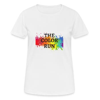 The color run jogger running gift recreational sports - Women's Breathable T-Shirt - white - Front - AI Model Female 172 dark (172cm)