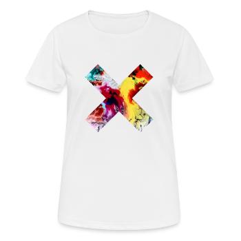 X-Art (Art, Kunst) - Frauen T-Shirt atmungsaktiv - Weiß - Vorne - AI Model Female 172 dark (172cm)
