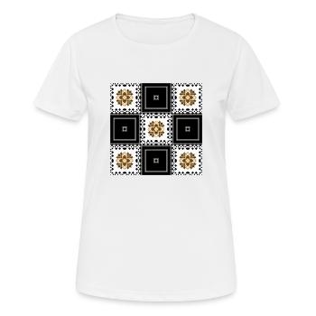 abstraction - T-shirt respirant Femme - blanc - Devant - AI Model Female 172 dark (172cm)