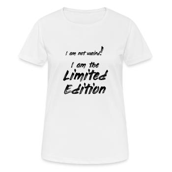 not weird -> Limited Edition - Frauen T-Shirt atmungsaktiv - Weiß - Vorne - AI Model Female 172 dark (172cm)